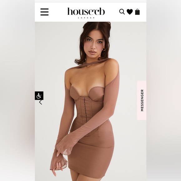 MOCHA TEMPT CORSET DRESS main image 1